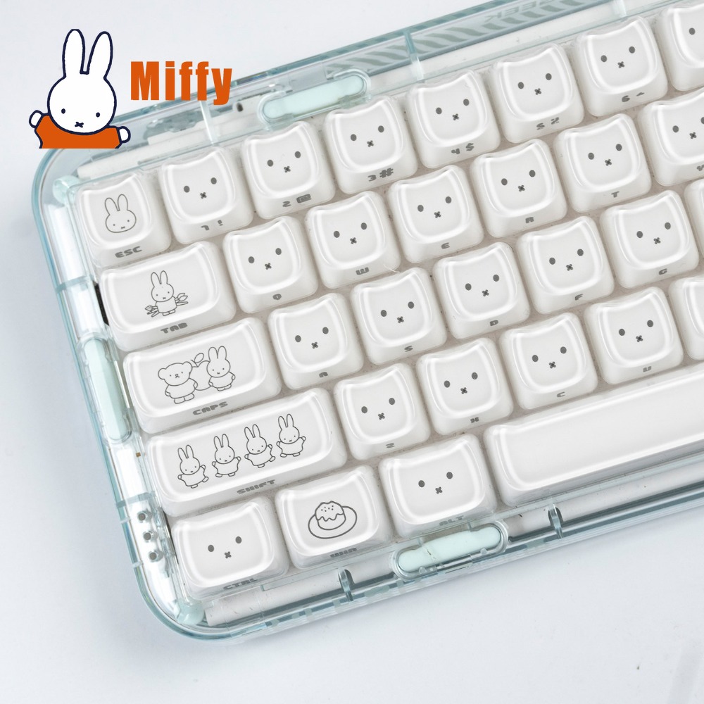 Gaming Accessories Kawaii - Kawaii Miffy Keycaps Cute Rabbit Key