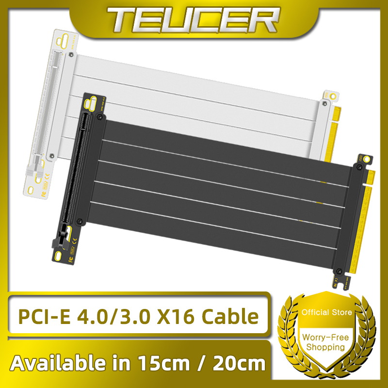 Pcie Extension Cable - TEUCER PCI-E 4.0 X16 Riser Cable