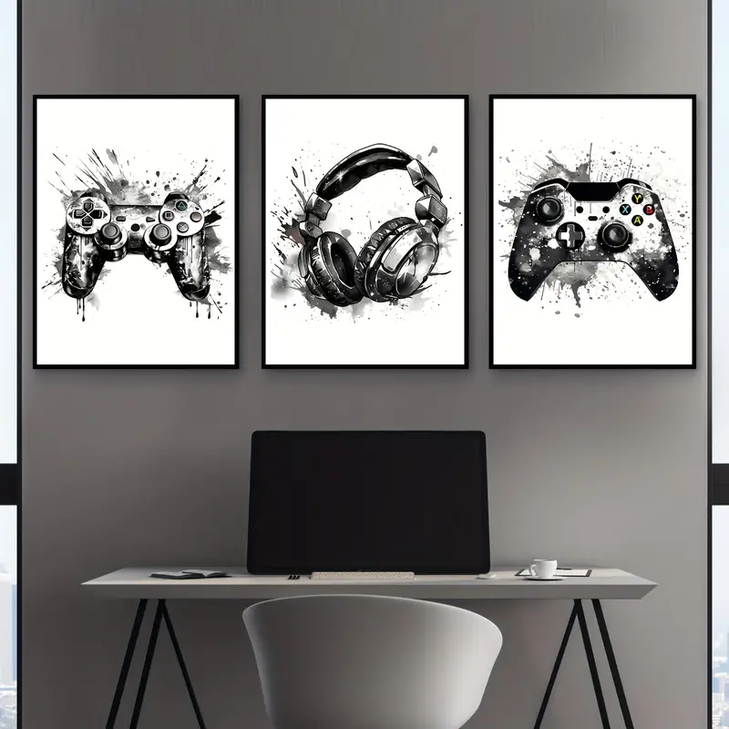 Gaming Accessories Bedroom - 3pcs frameless Canvas Painting 3pcs/set Gaming