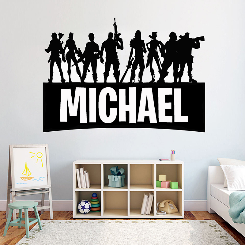 Gaming Accessories Bedroom - Game Gamer Personalised Name wall Decor