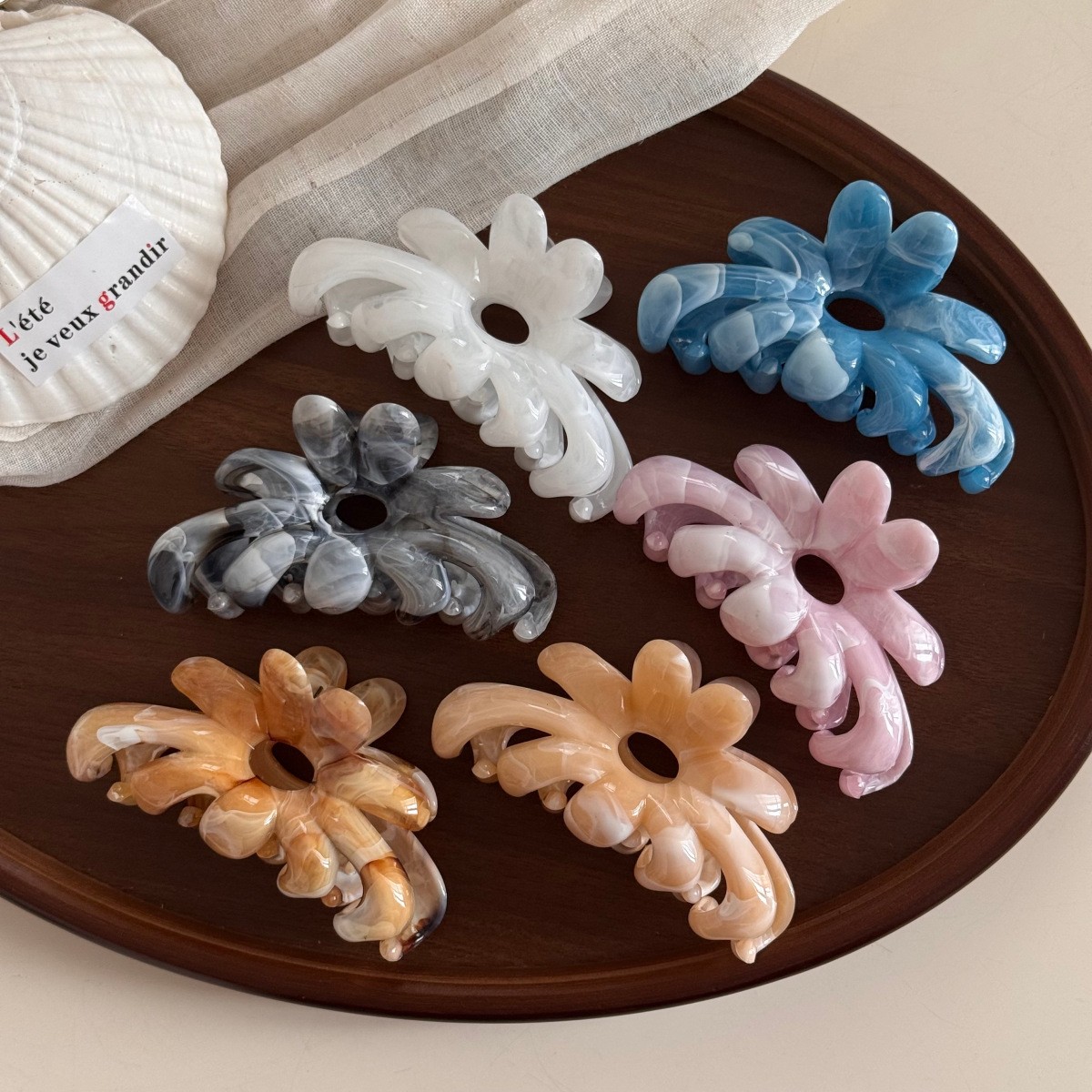 Gaming Equipment Accessories - Flower Large Hair Claw Clips Crab