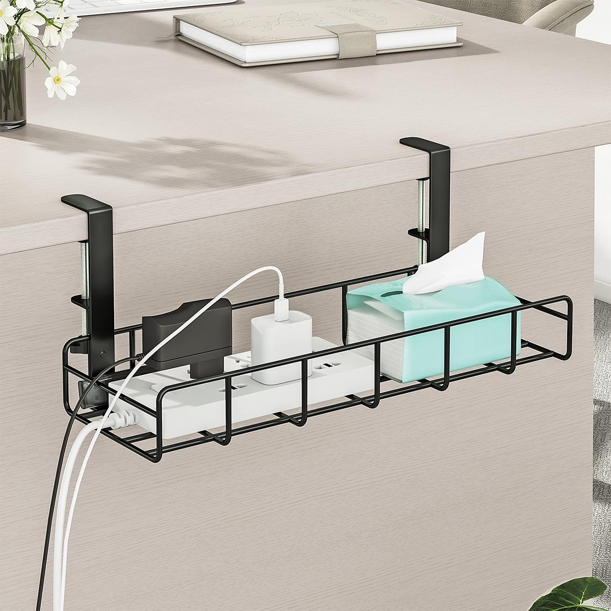 No Drill Under Desk Cable Mana - Gaming Accessories Rack 评论和价格