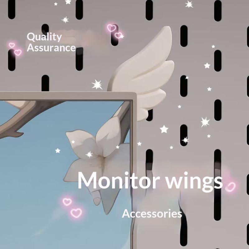 1Pair 3D Printed Monitor Wings - Gaming Accessories Bedroom 评论和价格