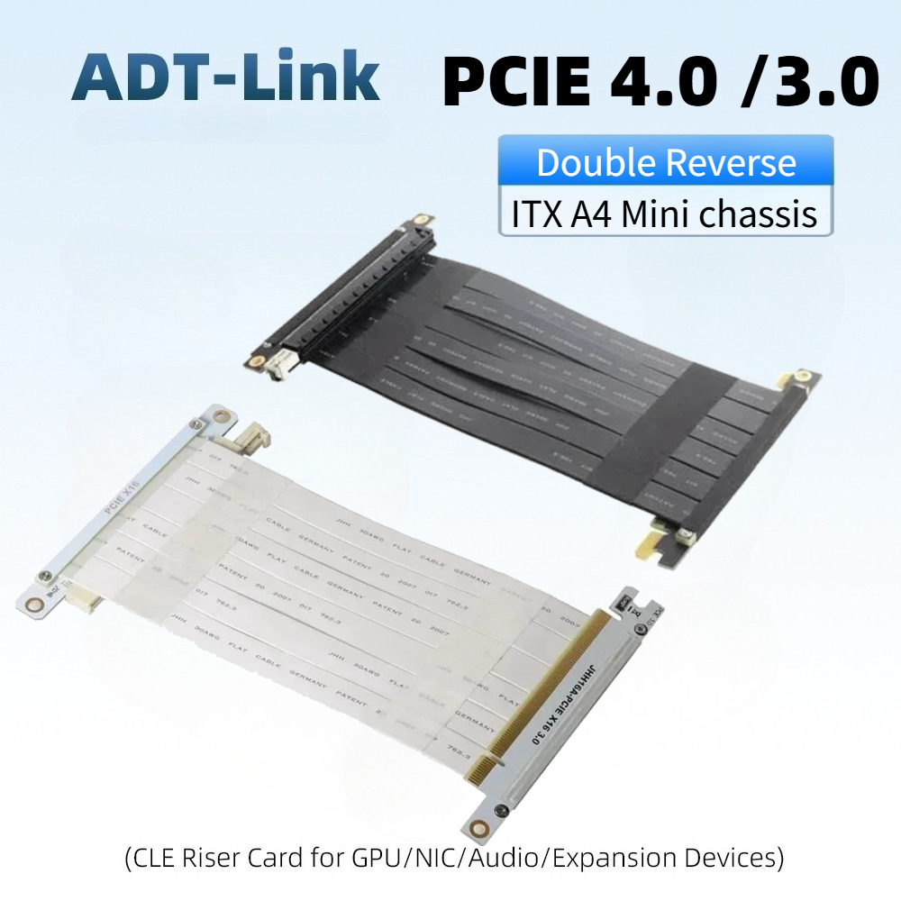 Black & White Double Reverse G - Pcie Extension Cable 评论和价格