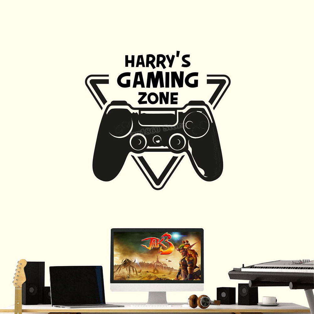 Custom Name Gaming Zone Wall D - Gaming Accessories Bedroom 评论和价格