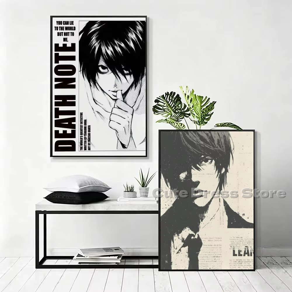 Death Note Canvas Print Unfram - Gaming Accessories Bedroom 评论和价格