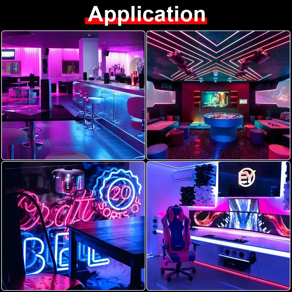 Bluetooth RGB Neon LED Strip L - Gaming Accessories Bedroom 评论和价格