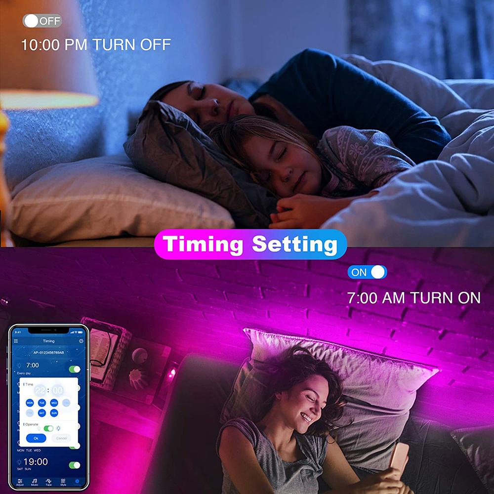 RGB 5050 LED Strip Lights App  - Gaming Accessories Bedroom 评论和价格